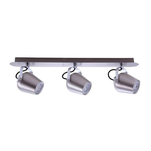 Netlighting Modern Spotlights Satin Nickel 3 Light LED GU10 in Grey