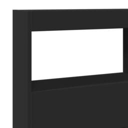 Berkfield Home Headboard Cabinet with LED Black 140x17x102 cm - Size: 140 x 17 x 102 cm - thumbnail 9