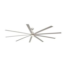 Netlighting Manhattan Nickel Mat Ceiling Fan 9 Blades in Grey - thumbnail 1