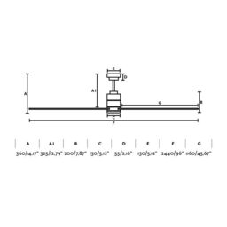 Netlighting Manhattan Nickel Mat Ceiling Fan 9 Blades in Grey - thumbnail 2