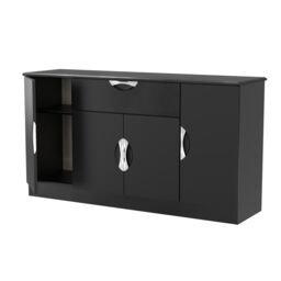 Ready Assembled 2 U Holborn 4 Door 1 Drawer Wide Unit (Ready Assembled) in Black - thumbnail 7