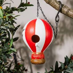 Garden Greatness Hanging Hot Air Balloon Bird House in Red - Size: 1 Pack - thumbnail 2