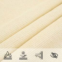 Berkfield Home Sunshade Sail 160 g/m ² Cream 4.5x4.5x4.5 m HDPE in Beige - thumbnail 6