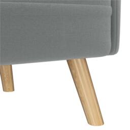 NESTLUNE Light Grey 2 Seater Loveseat Sofa Couch Futon - Size: 100 cm x 15 cm - thumbnail 5