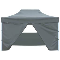 Berkfield Home Foldable Tent Pop-Up with 4 Side Walls 3x4.5 m Anthracite in Charcoal - thumbnail 5