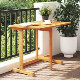 Berkfield Home Folding Balcony Table 90x60x72 cm Solid Wood Acacia in Brown - Size: 90 x 60 x 72 cm - thumbnail 1