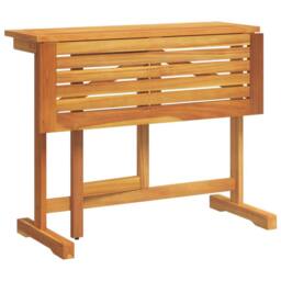 Berkfield Home Folding Balcony Table 90x60x72 cm Solid Wood Acacia in Brown - Size: 90 x 60 x 72 cm - thumbnail 7