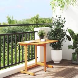 Berkfield Home Folding Balcony Table 90x60x72 cm Solid Wood Acacia in Brown - Size: 90 x 60 x 72 cm - thumbnail 3