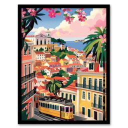 Artery8 Cartagena Colombia Cityscape Summer Travel Framed Art Print - Size: A4 - thumbnail 1