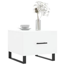 Berkfield Home Coffee Tables 2 pcs White 50x50x40 cm Engineered Wood - Size: 50 x 50 x 40 cm - thumbnail 3