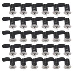 First Choice Lighting Set of 30 - Brushed Chrome IP65 Bathroom Recessed Fire Rated Downlight in Silver - thumbnail 1