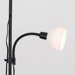 ValueLights Mozz Mother & Child Uplighter Floor Lamp with Side Lamp & LED Bulbs in Jet Black - thumbnail 3