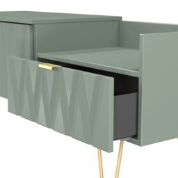 Ready Assembled 2 U Dallas 2 Drawer Coffee TV Unit (Ready Assembled) in Pale Green - thumbnail 6