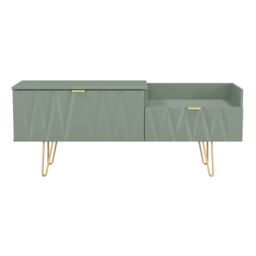 Ready Assembled 2 U Dallas 2 Drawer Coffee TV Unit (Ready Assembled) in Pale Green - thumbnail 2