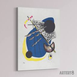 "Artery8 Small Worlds II Abstract Painting Kandinsky Canvas Wall Art Print in White - Size: W12"" x H16""" - thumbnail 2
