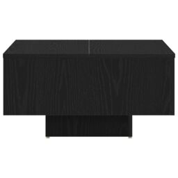Berkfield Home Black Oak Coffee Table - 60x60x31.5 cm - Made with Engineered Wood - thumbnail 6