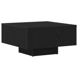 Berkfield Home Black Oak Coffee Table - 60x60x31.5 cm - Made with Engineered Wood - thumbnail 7