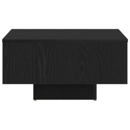 Berkfield Home Black Oak Coffee Table - 60x60x31.5 cm - Made with Engineered Wood - thumbnail 5