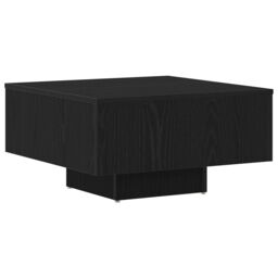 Berkfield Home Black Oak Coffee Table - 60x60x31.5 cm - Made with Engineered Wood - thumbnail 2