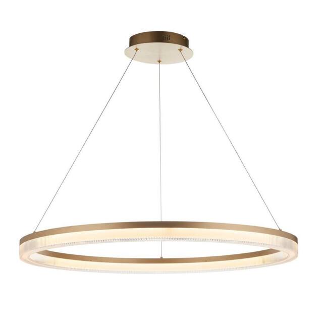 Netlighting Aurelia Pendant Gold Plated Finish & Opal Ribbed Acrylic 41W LED - image 1