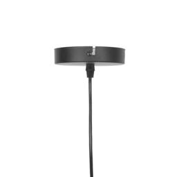 Wyld and Coco Clear Glass Pendant Lamp Black - Modern Geometric Round - thumbnail 7