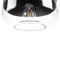 Wyld and Coco Clear Glass Pendant Lamp Black - Modern Geometric Round - thumbnail 6