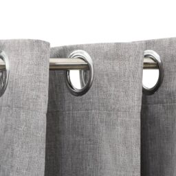 Berkfield Home Linen-Look Blackout Curtains with Grommets Grey 290x245cm - Size: 290x245 cm - thumbnail 3