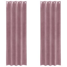 Berkfield Home Blackout Curtains with Eyelets 2 pcs Dark Pink Velvet - thumbnail 2