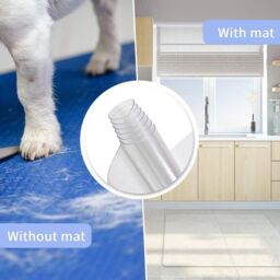 Costway 120cm x 120cm PVC Chair Mat for Hardwood Floor for Office & Home in Clear - Size: 120 cm x 120 cm - thumbnail 2