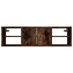 Berkfield Home Wall Shelf Smoked Oak 102x30x29 cm Engineered Wood in Brown - Size: 102 x 30 x 29 cm - thumbnail 5