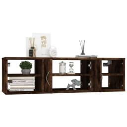 Berkfield Home Wall Shelf Smoked Oak 102x30x29 cm Engineered Wood in Brown - Size: 102 x 30 x 29 cm - thumbnail 4