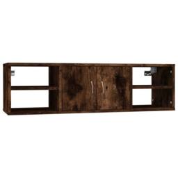 Berkfield Home Wall Shelf Smoked Oak 102x30x29 cm Engineered Wood in Brown - Size: 102 x 30 x 29 cm - thumbnail 3