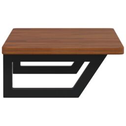 Berkfield Home Basin Shelf Wall Mounted Steel & Solid Wood Oak in Brown - thumbnail 5