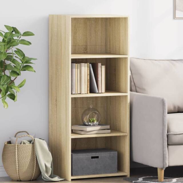 Berkfield Home Highboard Sonoma Oak 50x41x124 cm Engineered Wood in Light Oak - Size: 50 x 41 x 124 cm - image 1