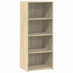 Berkfield Home Highboard Sonoma Oak 50x41x124 cm Engineered Wood in Light Oak - Size: 50 x 41 x 124 cm - thumbnail 2