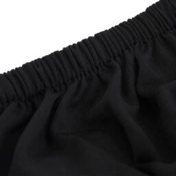Berkfield Home Stretch Couch Slipcover Black Polyester Jersey - thumbnail 5
