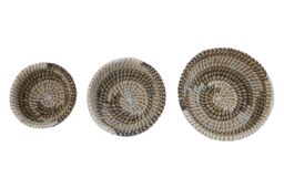 Orsina Lidi Set Of 3 Baskets With Black & White Detail - thumbnail 2