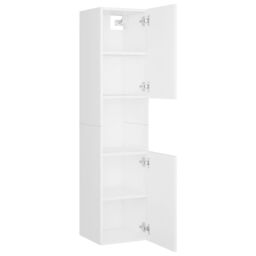 Berkfield Home Bathroom Furniture Set White Engineered Wood - thumbnail 5