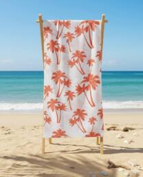 LARANGE Beach Towel Bag Microfiber Waffle Double-Sided 160 X 80 in Coral - thumbnail 7