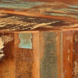 Indian Hub Coastal Drum Side Table - Wood - L45 x W45 x H60 cm - thumbnail 3