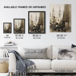 "Artery8 Metwally Minarets & Grand Entrance Roberts Wall Art Print Poster in Brown - Size: W12"" x H16""" - thumbnail 3