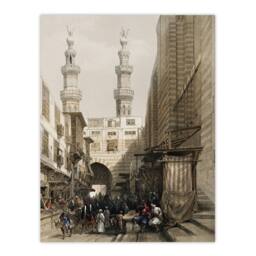"Artery8 Metwally Minarets & Grand Entrance Roberts Wall Art Print Poster in Brown - Size: W12"" x H16""" - thumbnail 1