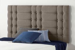 Somnior Bliss Divan Bed with Sprung Memory Foam Mattress & Headboard Tweed Fabric in Brown - Size: Single - thumbnail 5