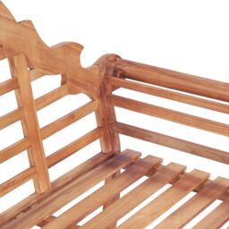 Berkfield Home Garden Bench 127x58.5x92.5 cm Solid Wood Teak in Brown - thumbnail 5