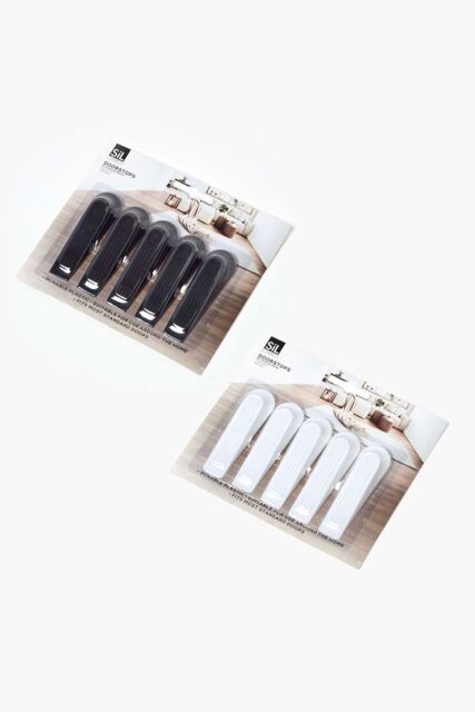 Homescapes Black or White Wedge Doorstop Set of 5 - image 1