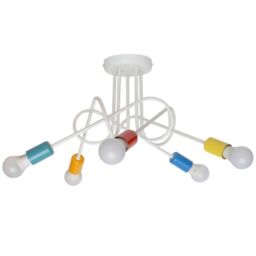 Netlighting Oxford Multi Arm Semi Flush Ceiling Light White MultiColoured 50cm