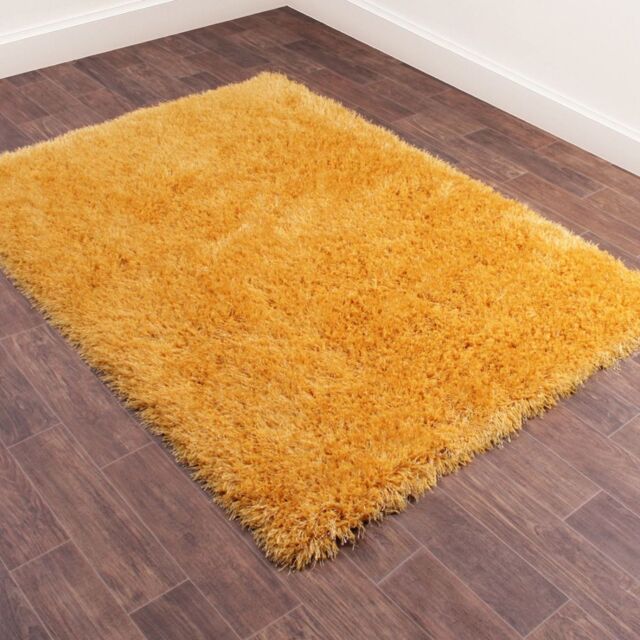 The Rug Shop UK Yellow Modern Plain Easy to clean Machine Made Plain Area Rug - Size: 180 cm x 270 cm - image 1