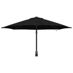 Berkfield Home Wall-mounted Garden Parasol with LEDs Black 248 cm - thumbnail 4