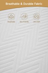 Living and Home Cooling Gel Memory Foam Mattress in White - Size: Single - thumbnail 4