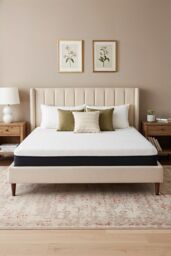 Living and Home Cooling Gel Memory Foam Mattress in White - Size: Single - thumbnail 2